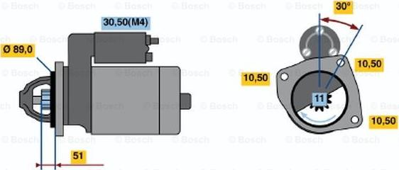 BOSCH 0 001 362 052 - Стартер autospares.lv