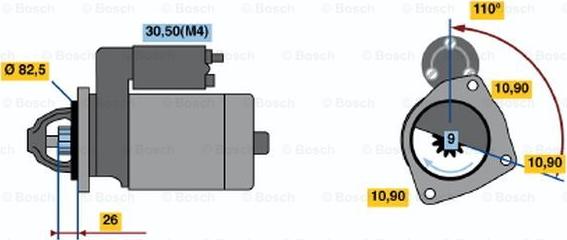 BOSCH 0 001 362 705 - Стартер autospares.lv