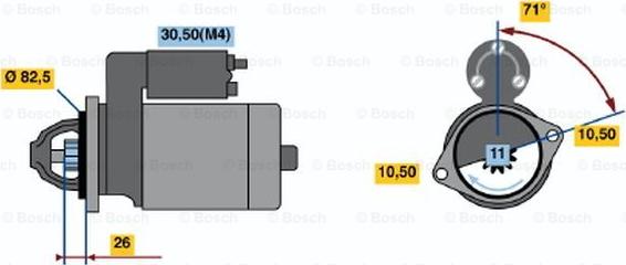 BOSCH 0 001 362 702 - Стартер autospares.lv