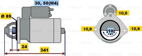 BOSCH 0 001 367 051 - Стартер autospares.lv