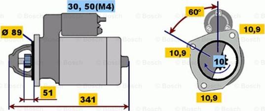 BOSCH 0 001 367 066 - Стартер autospares.lv