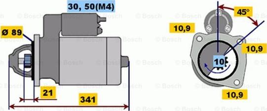 BOSCH 0 001 367 063 - Стартер autospares.lv