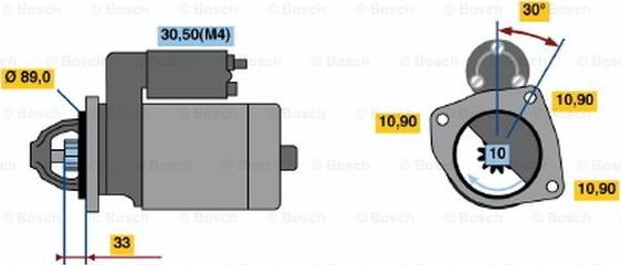 BOSCH 0 001 368 040 - Стартер autospares.lv