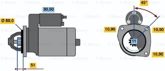 BOSCH 0 986 013 690 - Стартер autospares.lv