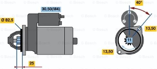 BOSCH 0 001 367 024 - Стартер autospares.lv