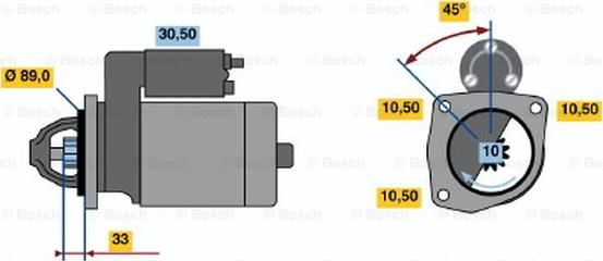 BOSCH 0 001 367 022 - Стартер autospares.lv