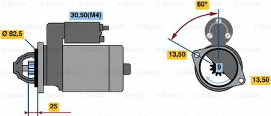 BOSCH 0 001 314 017 - Стартер autospares.lv