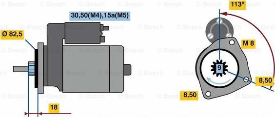 BOSCH 0 001 316 001 - Стартер autospares.lv