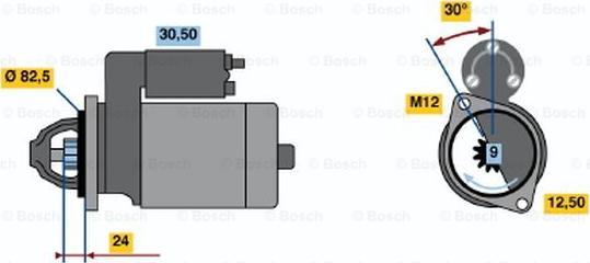 BOSCH 0 001 313 006 - Стартер autospares.lv