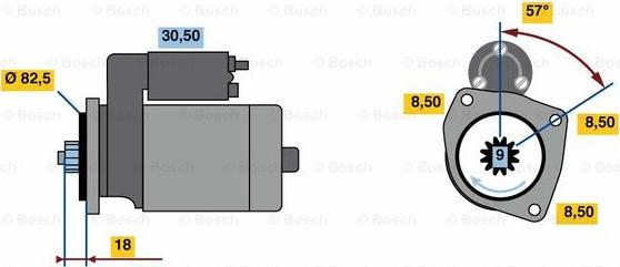 BOSCH 0 001 312 108 - Стартер autospares.lv