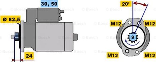 BOSCH 0 001 312 103 - Стартер autospares.lv