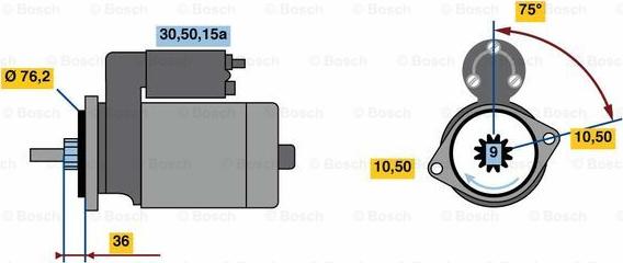 BOSCH 0 001 312 111 - Стартер autospares.lv