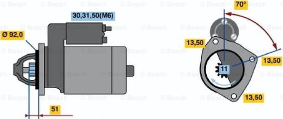 BOSCH 0 001 371 004 - Стартер autospares.lv