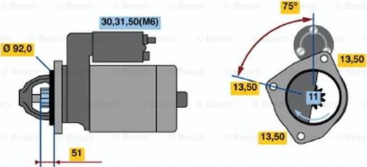 BOSCH 0 001 371 012 - Стартер autospares.lv