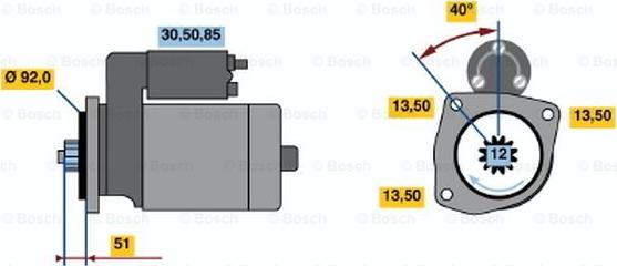 BOSCH 0 001 241 005 - Стартер autospares.lv