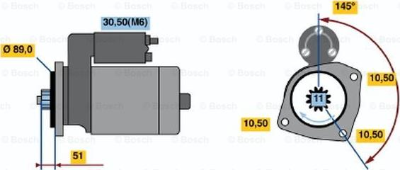 BOSCH 0 001 241 008 - Стартер autospares.lv