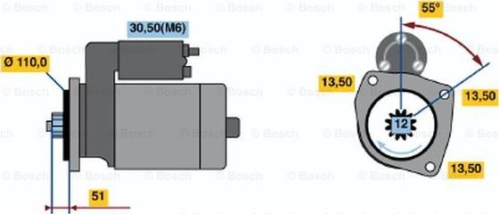 BOSCH 0 001 241 007 - Стартер autospares.lv