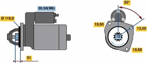 BOSCH 0 001 241 019 - Стартер autospares.lv