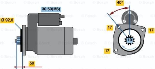 BOSCH 0 001 241 016 - Стартер autospares.lv