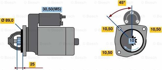 BOSCH 0 001 262 004 - Стартер autospares.lv