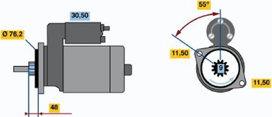 BOSCH 0 001 208 429 - Стартер autospares.lv