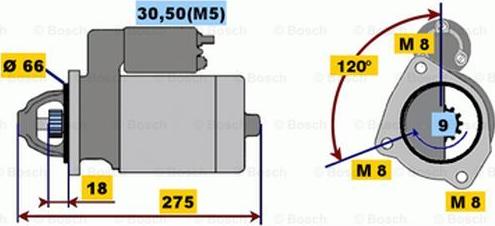 BOSCH 0 001 208 226 - Стартер autospares.lv