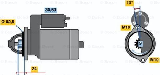 BOSCH 0 001 219 008 - Стартер autospares.lv