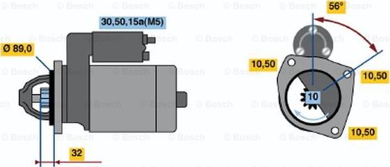 BOSCH 0 001 211 513 - Стартер autospares.lv