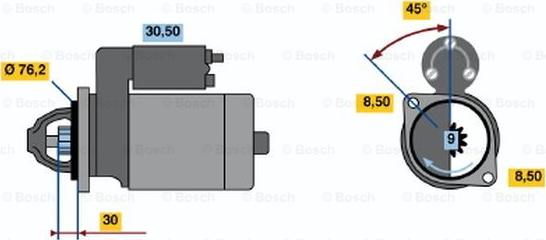 BOSCH 0 001 211 225 - Стартер autospares.lv