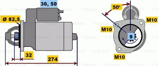 BOSCH 0 001 218 141 - Стартер autospares.lv