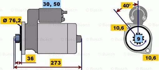 BOSCH 0 001 218 148 - Стартер autospares.lv