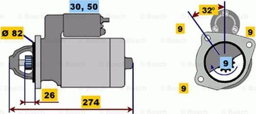 BOSCH 0 001 218 164 - Стартер autospares.lv