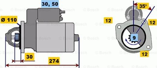 BOSCH 0 001 218 163 - Стартер autospares.lv