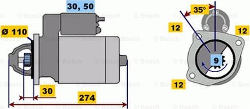 BOSCH 0 001 218 103 - Стартер autospares.lv