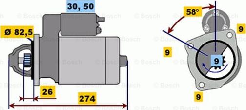 BOSCH 0 001 218 102 - Стартер autospares.lv