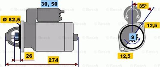 BOSCH 0 001 218 119 - Стартер autospares.lv