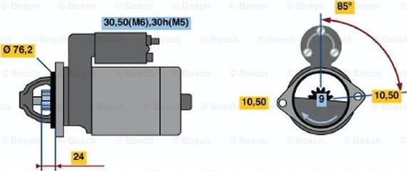 BOSCH 0 001 218 136 - Стартер autospares.lv