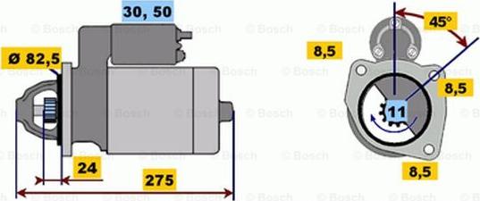 BOSCH 0 001 218 125 - Стартер autospares.lv