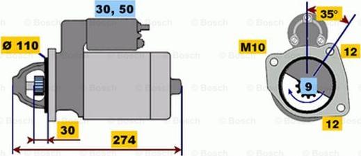 BOSCH 0 001 218 174 - Стартер autospares.lv