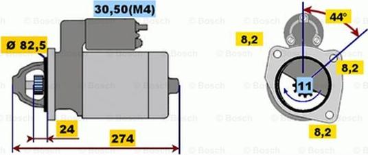 BOSCH 0 001 218 175 - Стартер autospares.lv