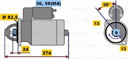 BOSCH 0 001 218 176 - Стартер autospares.lv