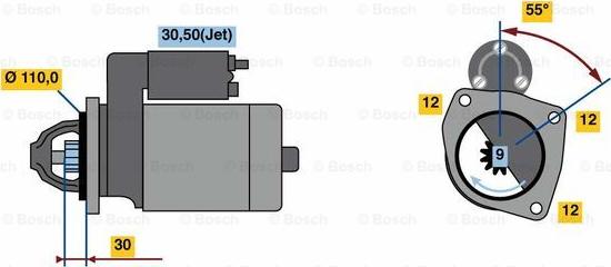 BOSCH 0 001 218 822 - Стартер autospares.lv