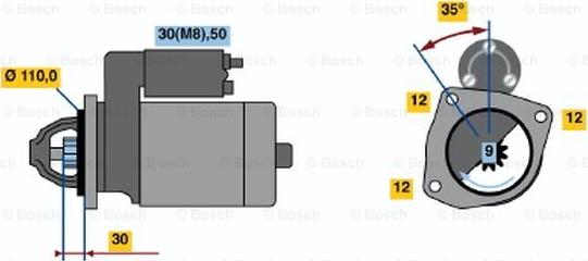 BOSCH 0 001 218 703 - Стартер autospares.lv