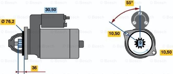 BOSCH 0 001 212 402 - Стартер autospares.lv