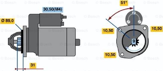 BOSCH 0 001 230 006 - Стартер autospares.lv