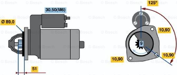 BOSCH 0 001 230 001 - Стартер autospares.lv