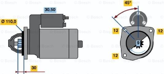 BOSCH 0 986 021 690 - Стартер autospares.lv