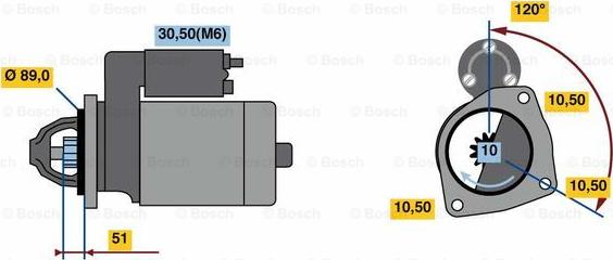 BOSCH 0 001 263 024 - Стартер autospares.lv