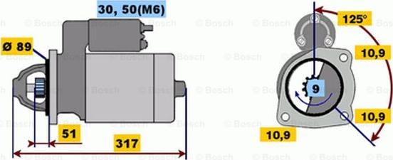 BOSCH 0 001 231 002 - Стартер autospares.lv