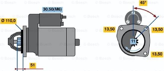 BOSCH 0 001 231 013 - Стартер autospares.lv